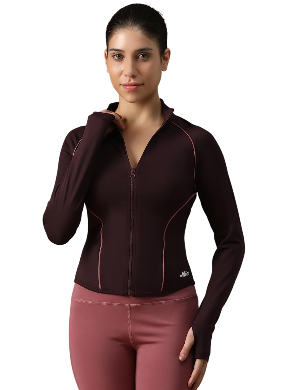 ATHELISIS Women's Athletic Sports Jacket | Quick Dry Stretch Fit Gym Wear For Fitness, Training, Yoga & Outdoor Activities