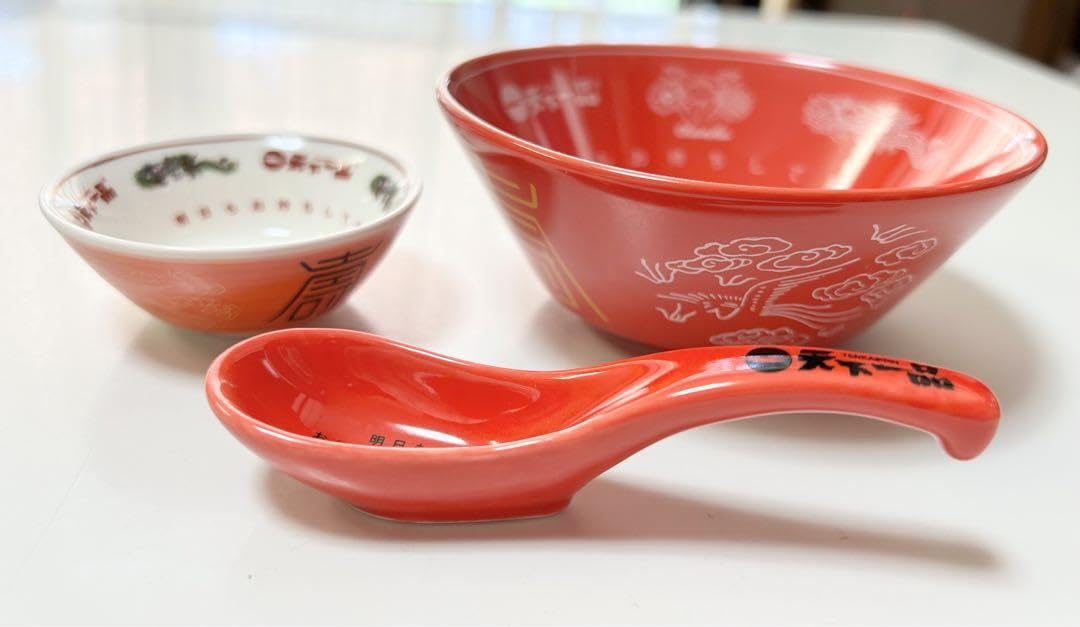 天下一品　レインボーミニミニどんぶり、まめどんぶりセット　コンプリート Amazon.co.jp: 天下一品 レインボーミニミニ丼 赤 オリジナル まめ