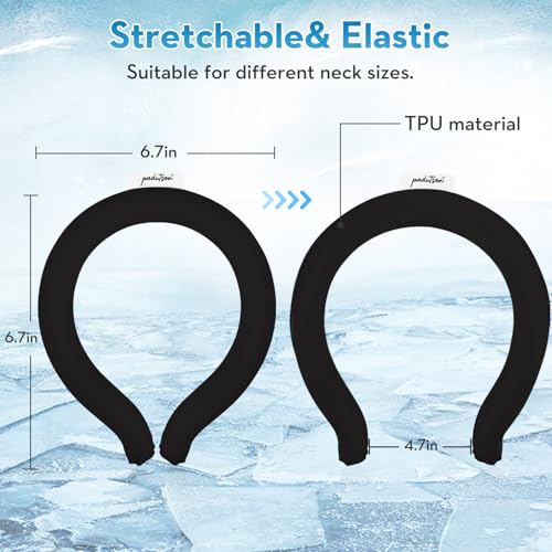 Image of 2PCS Neck CoolingTube, Reusable Ice Coolers Wearable Body CoolingProducts, Neck Coolers for HotWeather (Black*2)