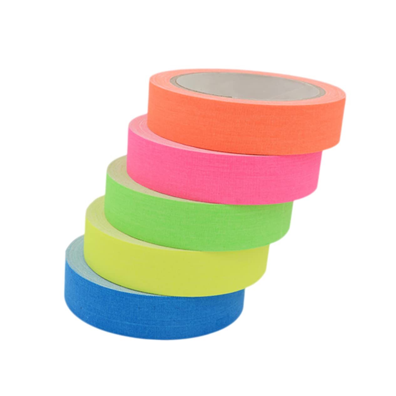 TEHAUX Neon Blacklight Glow Tape 10mm x 10m Fluorescent Gaffer Tape Party Supplies Stage Decor Easy to Apply