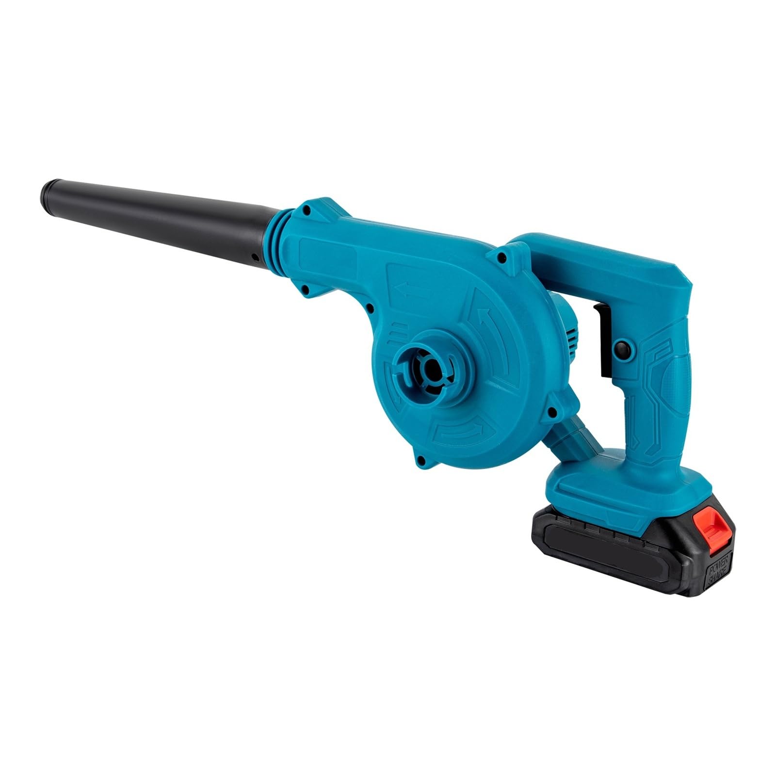 Soplador de Hojas, Soplador de Hojas con batería Litio, Motor 1680 W, diseño ergonómico (sin batería)