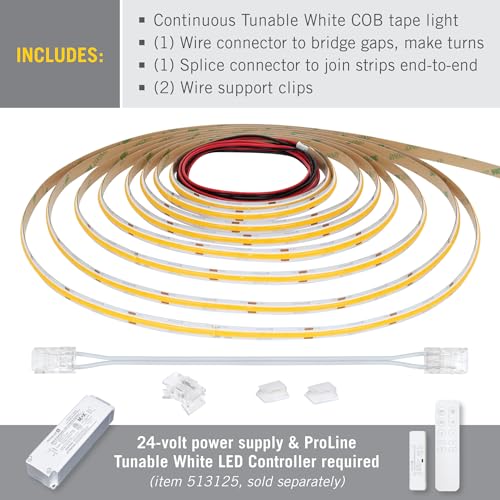 Image of Armacost Lighting RibbonFlex Pro 24V Tunable White COB LED Strip Light Tape, 240 Lumens /Ft, 2.5M 174610