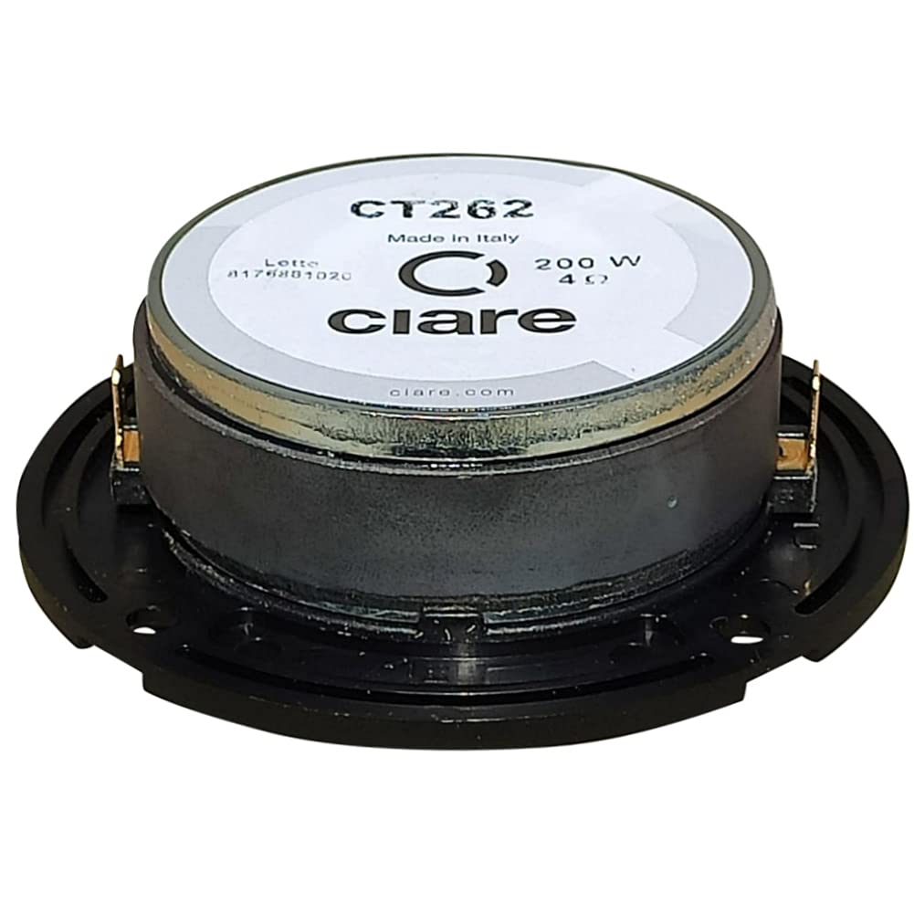 Ciare 1 CT262 CT 262 dome tweeter driver a cupola nero da 4" 10,00 cm 100 mm di diametro 100 watt rms 200 watt max impedenza 4 ohm 90 db spl auto, 1 pezzo