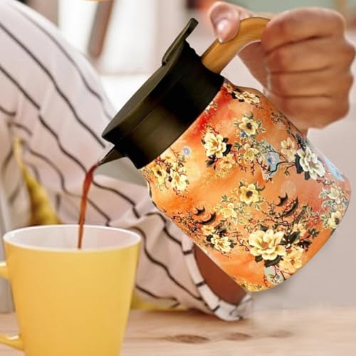 Thermoskanne, Thermoskanne 1L, Teekanne Thermo, Isolierkanne, Gut Abgedichtet Kaffeekanne, Vakuum Teekanne Kaffee Warmhaltekanne, Isolierkanne Kaffeekanne Für Kaffee Tee Milch – Bild 7
