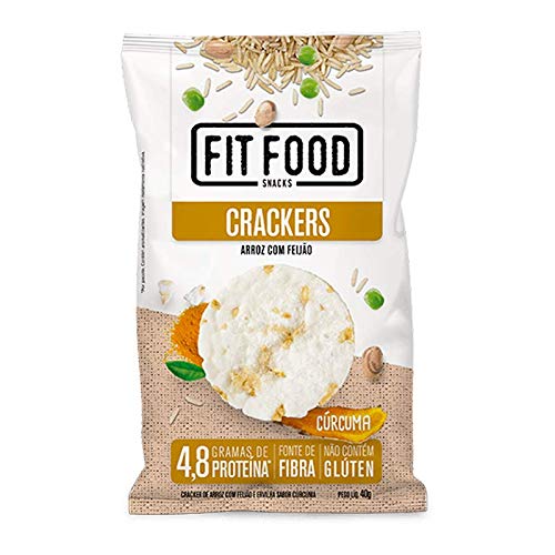 Kit 18 Cracker de Arroz com Feijão Fit Food 40g Curcuma
