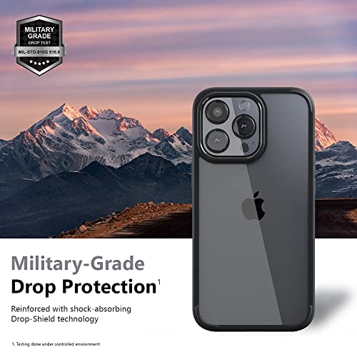 Image of iPhone 13 Pro Back Cover | GoCushion Hybrid Protective Case | Cosmos Black | Protective Bumper for Camera Protection |Thin, Durable & Lightweight | Compatible with Wireless Charging | TPU & PC