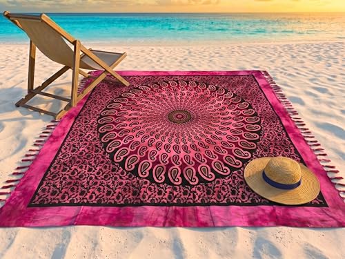 o-day Telo Mare Cotone Grande 200x240cm con Fantasie Etniche...