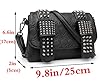 RainboSee Damen Handtasche mit Schultergriff, Punk, Totenkopf, Handtasche, schwarz, Einheitsgröße #1