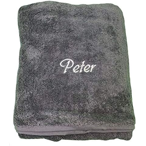 XXL-Luxus-Saunatuch mit Namen / Wunschbegriff bestickt Cover