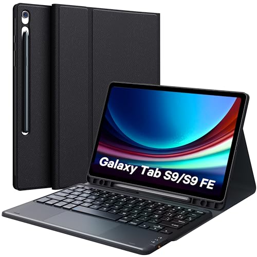 Earto Teclado Samsung Tab S9 11”/S9 FE 10.9” Smart Touchpad, Soporte para S-Pen, Desmontable...