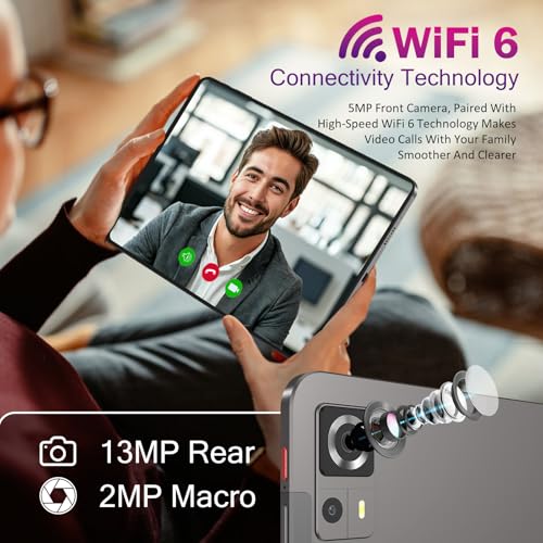 Image of Azeyou Android Tablet 12 Inch Octa-Core Large Screen Tablets, Android Tablet 2K Display, 20(8+12) GB RAM 256GB ROM 2TB Expand, 5MP+13MP Camera, Dual-WiFi, 8000mAh Support 20W Fast Charge