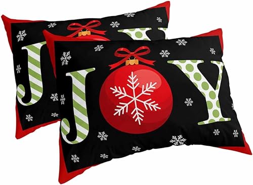 Fundas de almohada de copo de nieve tamaño Queen, 2 paquetes de fundas de almohada suaves decorativas para sofá sofá de cuerpo largo, funda de cojín