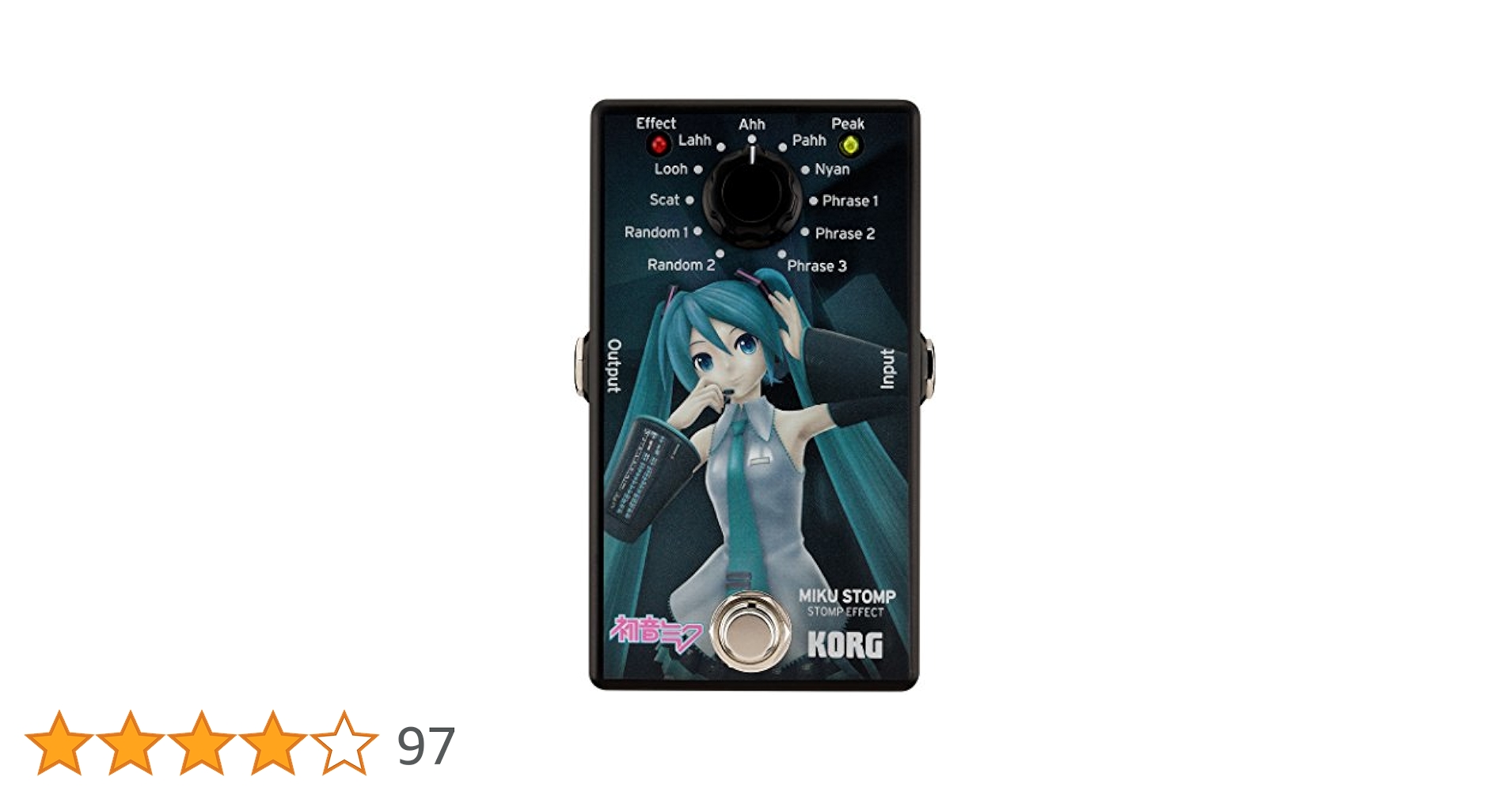 KORG MIKU STOMP エフェクター　初音ミク エフェクター 新品未使用 KORG Miku Stomp - ギターのピッキングに合わせてボーカロイド