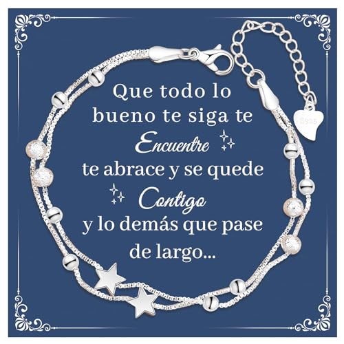 Pulseras para Mujer Estrella de Plata 925, Pulsera...