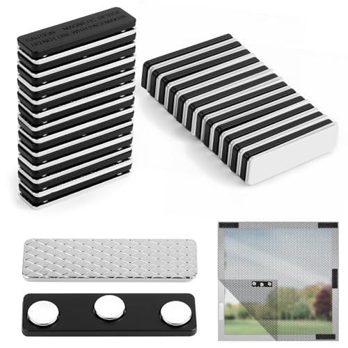 Flintronic 24PCS Moustiquaires de Fenêtres Clips Magnétiques, Aimants pour Moustiquaire Fenetre...