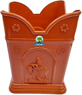 Plastic Tulsi Pot/Plastic Thulasi Maadam 14.5 X14.5X19 cm Mediem Size