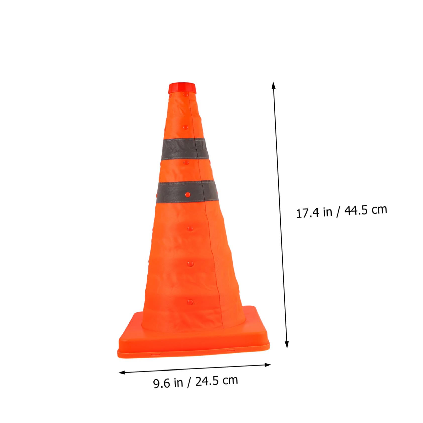 Hemobllo Lot de 2 Cônes de Sécurité Routière Pliables 45 Cm en Polypropylène Léger Orange, Cônes Pop-up Multifonctions pour Signalisation, Entraînement Football et Gestion Trafic Extérieur