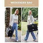 LOVEVOOK Large Travel Duffle Bag, Weekender Bags for Women With Shoe Compartment, Overnight Hospital Bag For Women Labor Delivery, Carry on Bag Personal Item Travel Bag, Yoga Gym Duffel Bag - Image 2