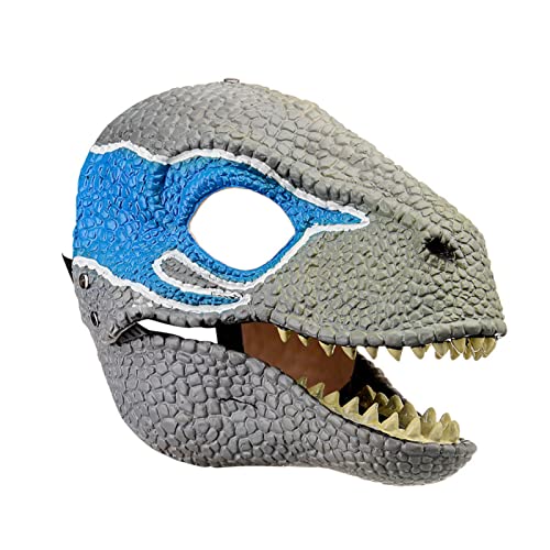 Máscara de dinossauro para decoração de Halloween, máscara de tiranossauro rex para cima e para baix