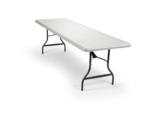 Miniatura 11 de Iceberg IndestrucTable Mesa plegable industrial, para interiores o exteriores, carbón, 2000 libras. Capacidad de peso, 30 pulgadas de ancho x 60