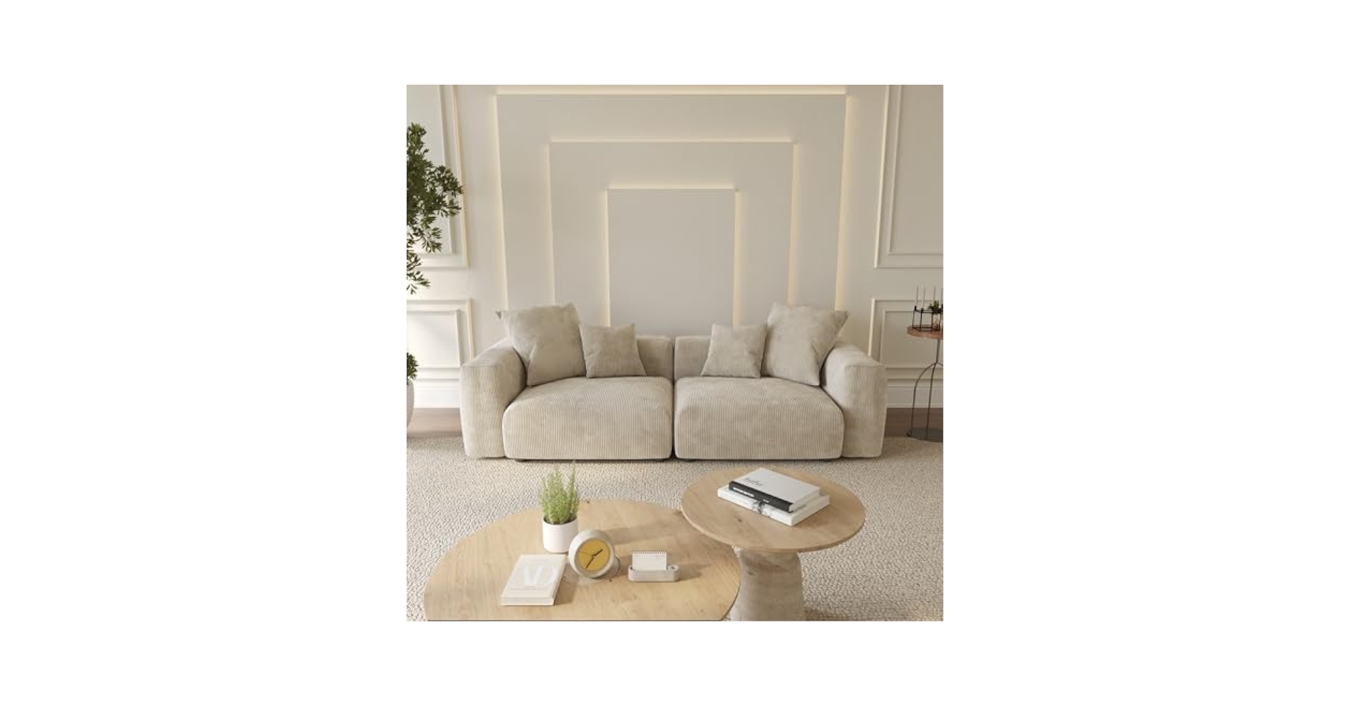 【サイズ:190X190cm_色:ベージュ·アイボリー】Vamcheer こたつ Amazon.com: WJShome Cloud Couch Modular Sectional Sofa