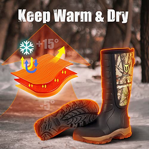 Tidewe BT020-RG10 Hunting Boots Snake Proof For Men, Waterproof Insulated Warm Rubber Boots thumb #2