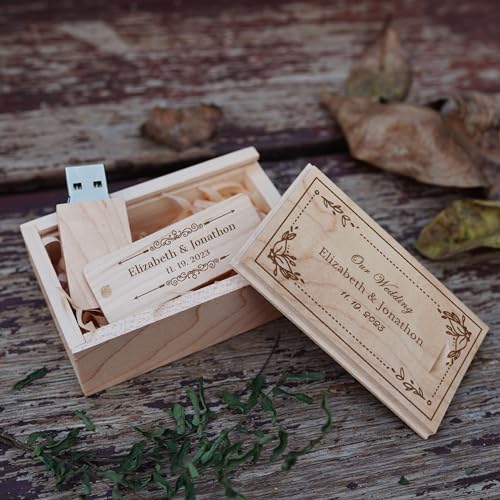 Clé USB flash drive 3.0 de 32 Go haut de gamme en bois véritable - 2