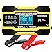 Produktbild 10A Autobatterie Ladegerät, 12V/24V Ladegerät Batterieladegerät Auto Erhaltungsladegerät mit LCD Bildschirm Mehrfachschutz für Autobatterie, Motorrad, Rasenmäher oder Boot