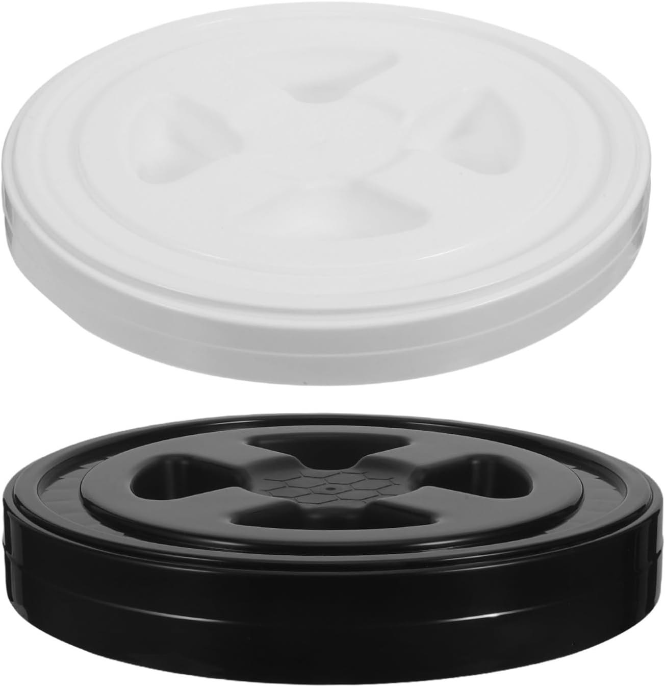 Plastic Bucket Lids and Airtight Ring with Screw Seal Structure 5 Gallon 2pcs Heavy Duty Performance for Storage Containers, for Kitchen Condiments and Storing Daily Liquids