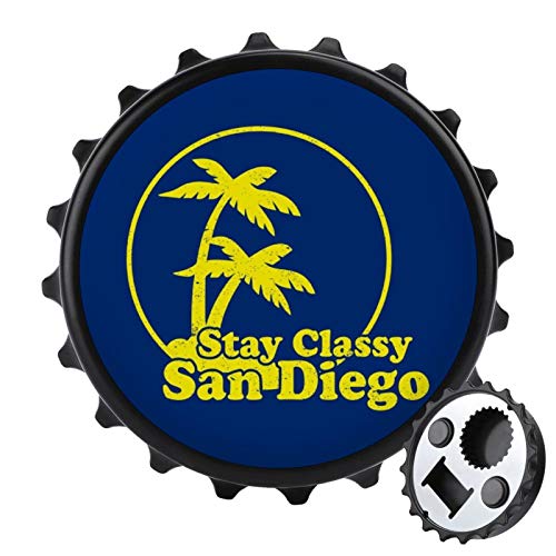 Stay Classy San Diego Anchorman Bottle opener rear magnet refrigerator sticker creative bottle cap shape easy to open the bottlesave effort