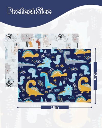 Image of ALVABABY Toddler Pillowcases 2 Pack Organic Cotton Fit 13 inchx 18 inch or 12 inchx16 inch Kids Pillow Cover Envelope for Girl Boy Travel(Pillowcase Only)