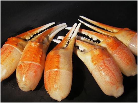 Snow Crab Cocktail Claws, Cap Off, Frozen, 21-25 Count, 6 Packs of 3 lb, Avg 18 lb Case - Sweet and Succulent Gourmet Seafood