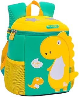 Mochila de escola infantil, escola primária, dinossauro, jardim de infância, pequena, classe, 1-3 anos, 1-3-6 anos, dinossauro, nariz grande, verde, grande