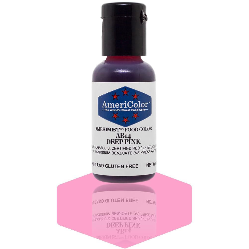 AmeriColor AmeriMist Deep Pink Airbrush Food Color, .65 oz.