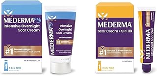 PM Intensive Overnight Scar Cream, Works with Skin's Nighttime Regenerative Activity & Scar Cream Plus SPF 30, Sunscreen, Protects from Sun Damage, Reduces the Appearance of Scars