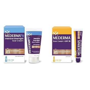 Mederma PM Intensive Overnight Scar Cream, Works with Skins Nighttime Regenerative Activity & Scar Cream Plus SPF 30, Sunscreen, Protects from Sun Damage, Reduces the Appearance of Scars