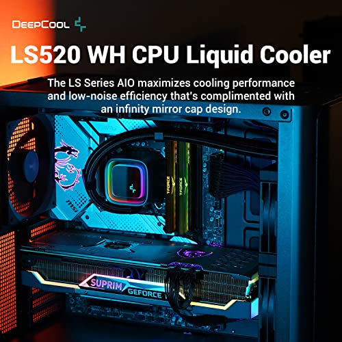 DeepCool Liquid Cooler LS520 240mm 4th Gen DualChamber Pump 3100RPM