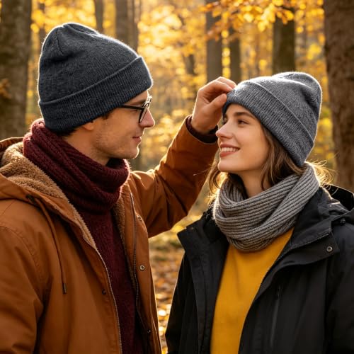 Image of ZOORON Beanie for Men Women Slouchy Winter Beanie Hats Cuffed Skull Caps