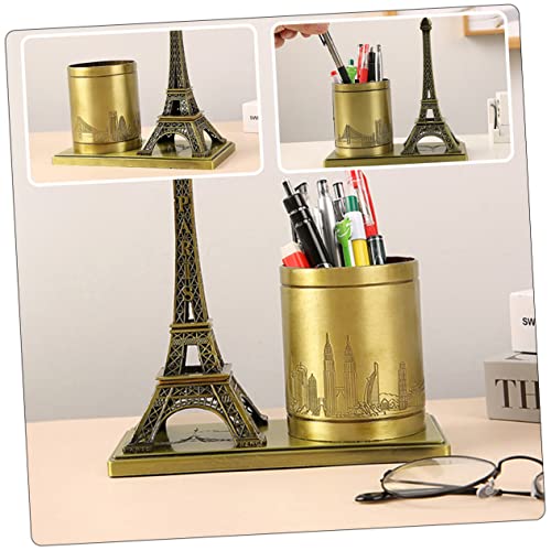 Bureau encombré ? Découvrez le pot à crayons Tour Eiffel compact en métal - 3
