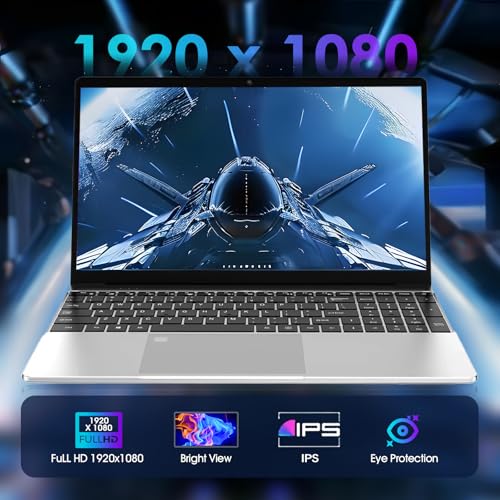 Image of GXMO Laptop 15.6 inch inch IPS 1080P Notebook PC,16GB DDR4 512GB SSD, Quad-Core Intel 12th Gen N95 Processor, HD Camera,Windows 11 Pro Laptop, Fingerprint Unlock, Backlit Keyboard USB3.0 Port