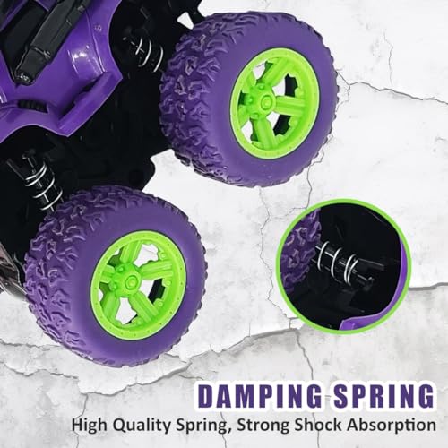 Image of TOY BHARAT Monster Truck 360 Pack of 2 | Gift Toy | Made in India | 1-6 Year | Realistic Design | Indoor Outdoor Play | Safe and Non-Toxic | Gift for Kids | Multicolour