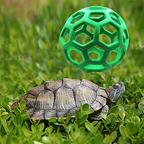 LODCZIOE Schildkröte Leckerli-Ball Spielzeug, Heu Feeder Ball, Fütterung Grasball, Obst Gemüse Futterspender Halter Futtersuche Spielzeug für Kleintiere Haustier