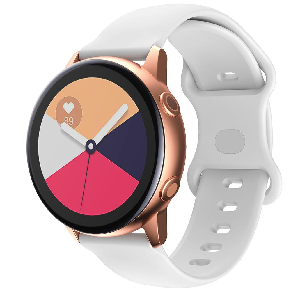 Silicone Replacement Bracelet for Amazfit GTR Mini/GTR 42mm/GTS 4/4 Mini/3/2/2e/2Mini, 20mm Sport Armband Strap for Amazfit Bip 3/3 Pro/S/S Lite/U/U Pro/Active 3/Active 2