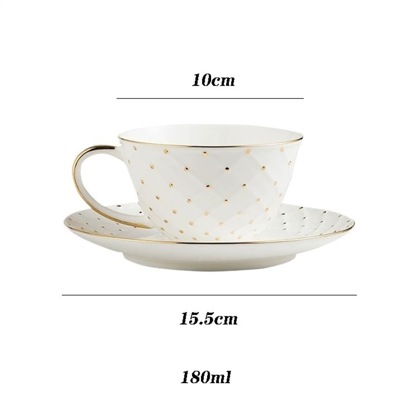 Tazza da cappuccino larga Tazze e piattini da caffè in stile americano Tazza da tè creativa di lusso in porcellana cinese da 180 ml Tè pomeridiano retrò semplice in stile corte da 180 ml Tazza da caff
