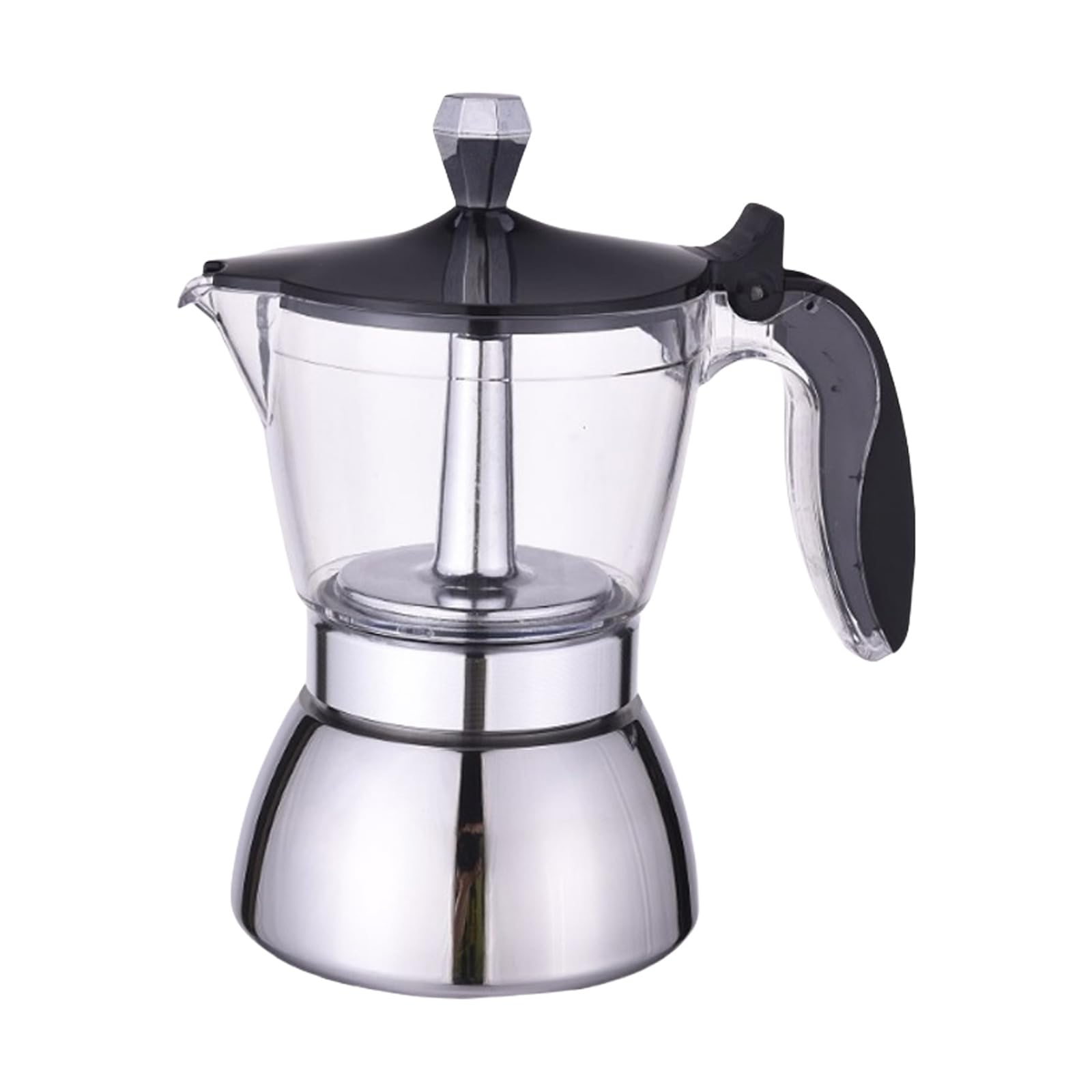 Yhplxyuus Unique Stainless Steel Coffee Maker with See Through Lid Perfect for Breakfast Times Afternoon Relax or Social Event Coffee Pots