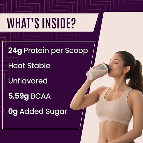 Image of Sugar.fit | Active Foods Fermented Yeast Protein Powder, Unflavored, 24g Protein per Scoop, Heat Stable, Gluten Free, Lactose Free, No Added Sugar, Vegan, 500g