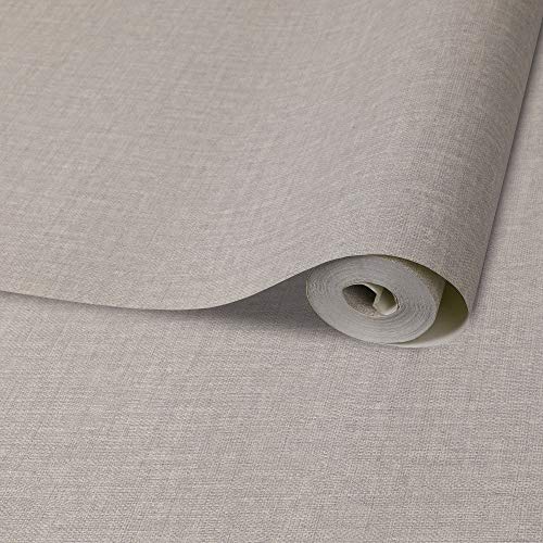 Image of WallMall Premium Khadi Cloth Plain Self Textured Wallpapers for Walls Living Room roll Full Wall Decor, Hotel Bedroom Office 1.74feet x 33feet, 57 sqft (Light Grey)