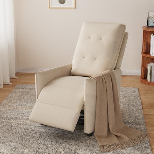 Sillón Plegable Terciopelo Beige miniatura 1