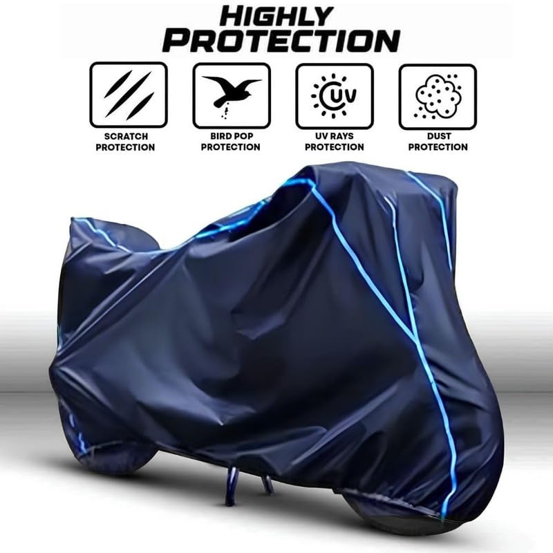 SW® Trend Water and Heat Resistant Bike Cover (Solid Blue) with Side Mirror Pocket, Accurate Fitting Compatible with Multistrada 1