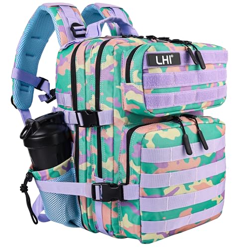 Image of LHI Tactical Military Backpack for Men and Women 25L /35L Army Assault Pack Bag Small Rucksack with Bottle Holder